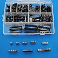Raogoodcx 110 Pieces 2-54 mm Pitch DIP IC Enchufes Tipo Adaptador Set 6-8-14-16-18-24-28-40 Pin